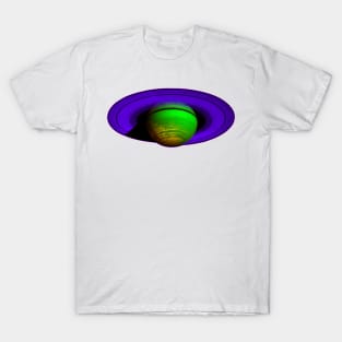 Saturn in Purple and Green T-Shirt